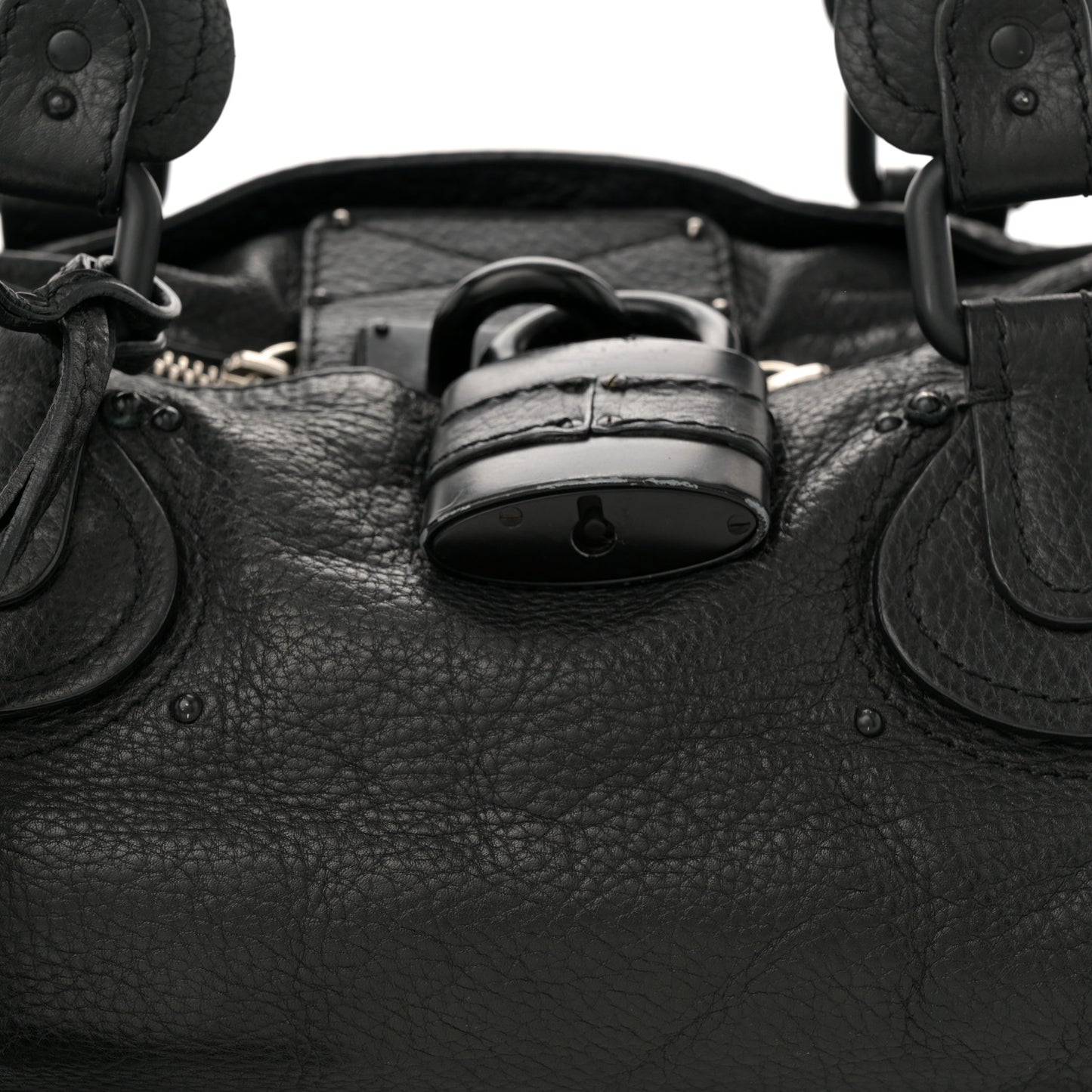 Calfskin Medium Paddington Satchel So Black
