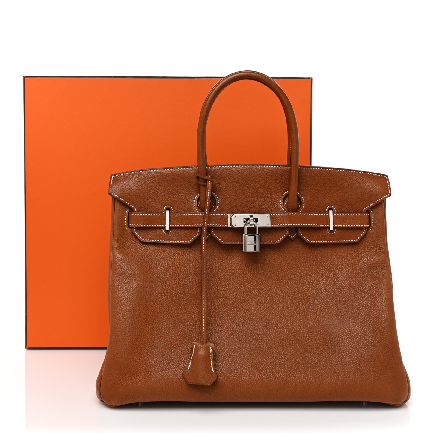 Natural Barenia Faubourg Birkin 35 Fauve