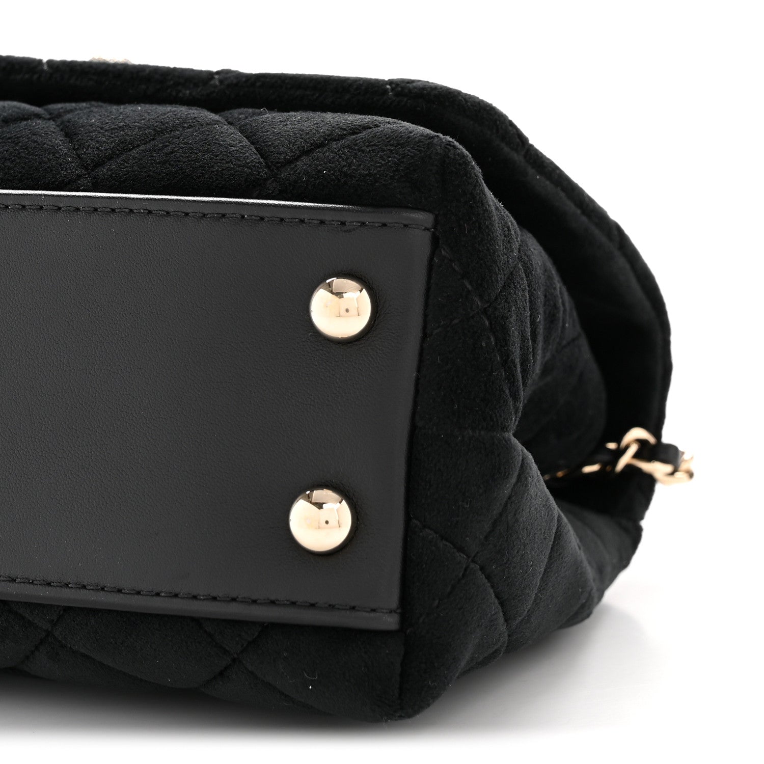 Chanel Velvet Crystal Quilted Extra Mini Coco Handle Flap Black 10 of 11