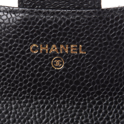 Chanel Caviar Quilted Flap Card Holder Wallet Black 6 of 9