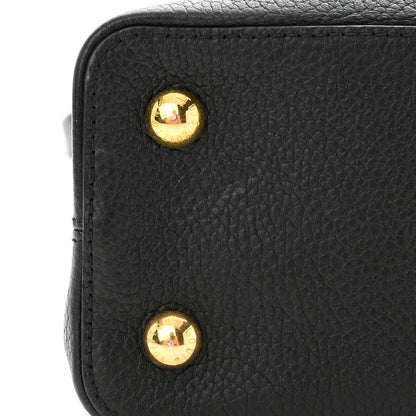 Louis Vuitton Taurillon Studded Capucines PM Black 10 of 10