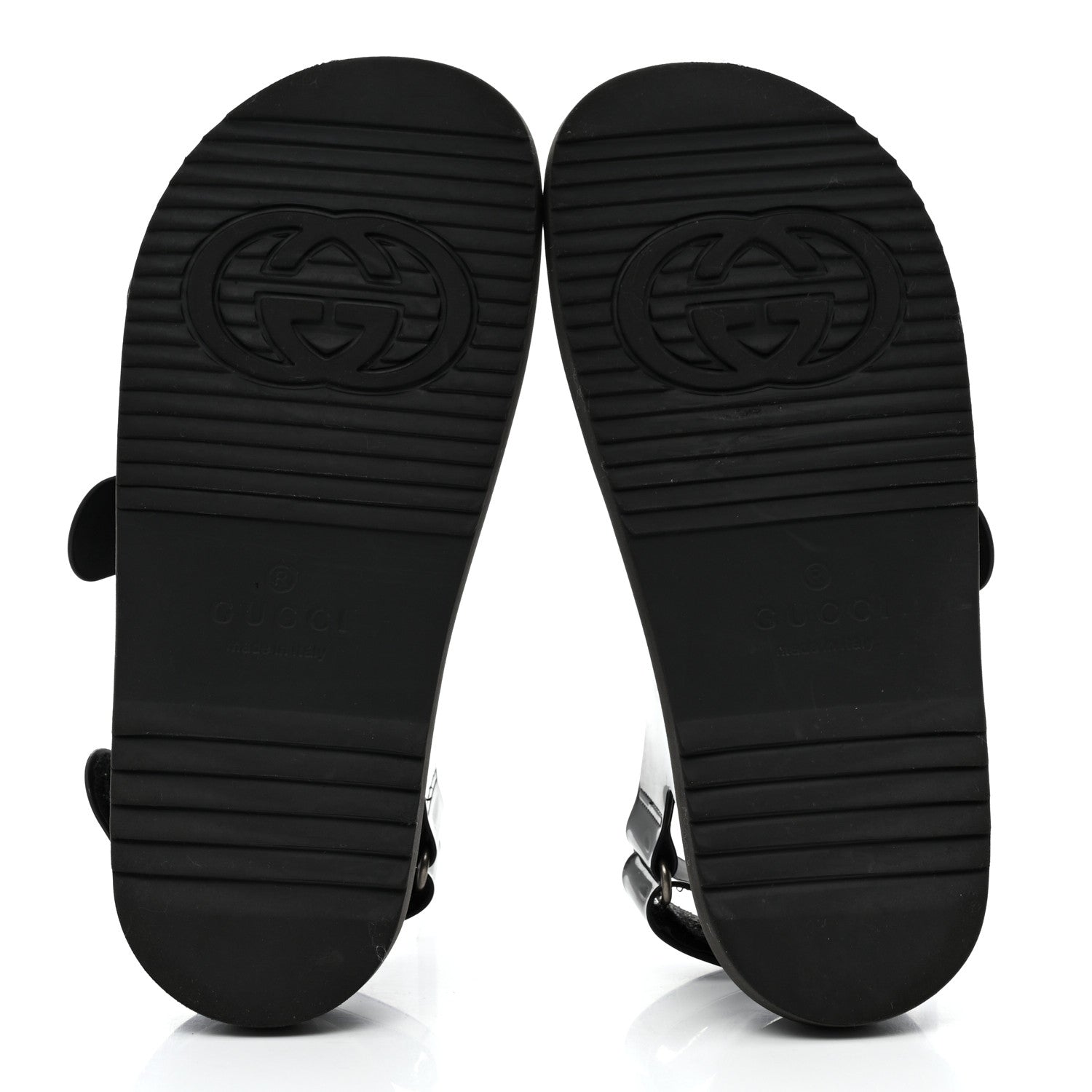 Gucci Rubber Mini Double G Womens Isla Dad Sandals 38 Black 5 of 11