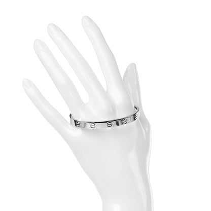 Cartier 18K White Gold LOVE Cuff Bracelet 17 2 of 5