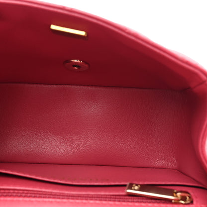Chanel Lambskin Quilted Mini Square Flap Dark Pink 5 of 10