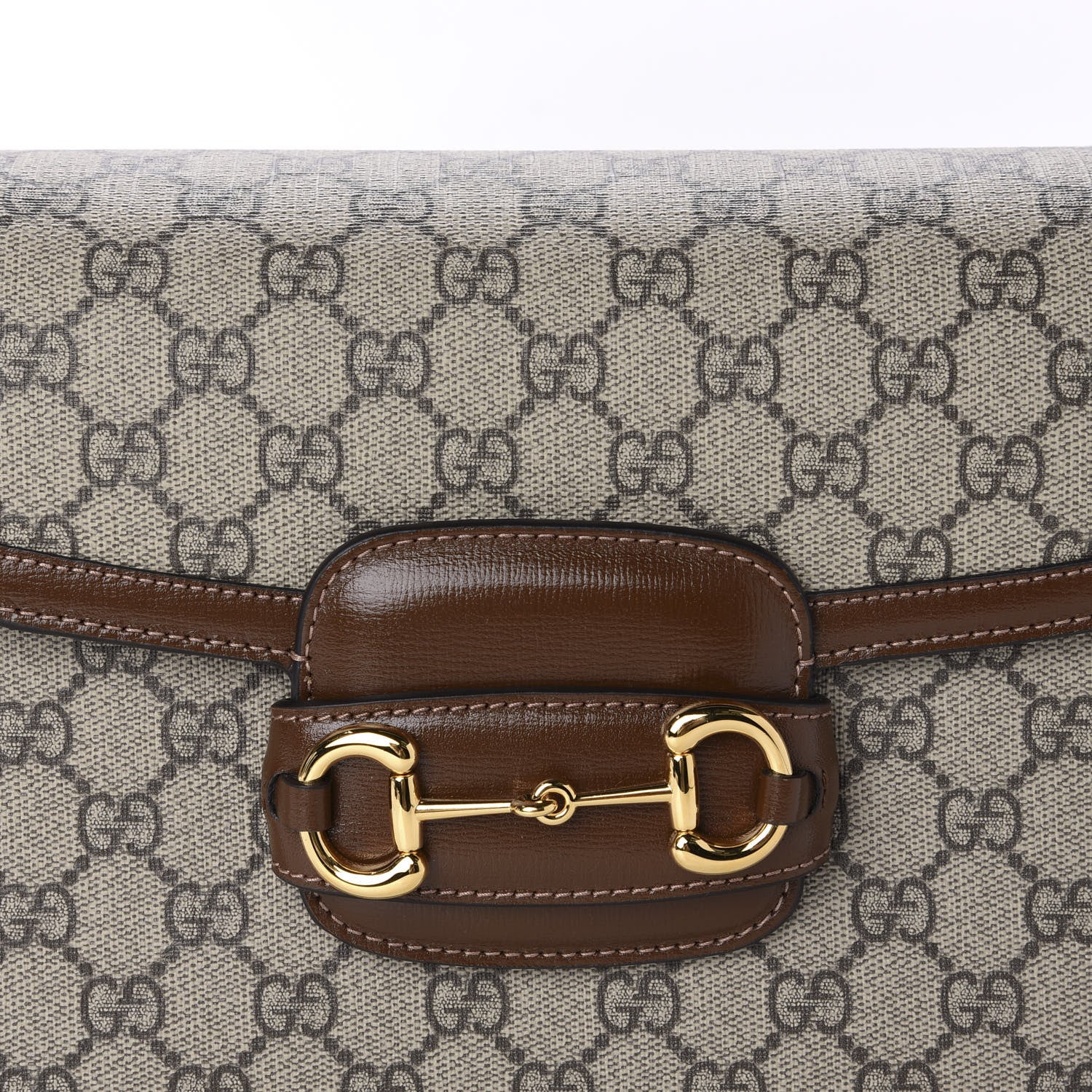 Gucci GG Supreme Monogram Horsebit 1955 Shoulder Bag Beige Brown Sugar 11 of 11