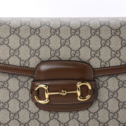 Gucci GG Supreme Monogram Horsebit 1955 Shoulder Bag Beige Brown Sugar 11 of 11