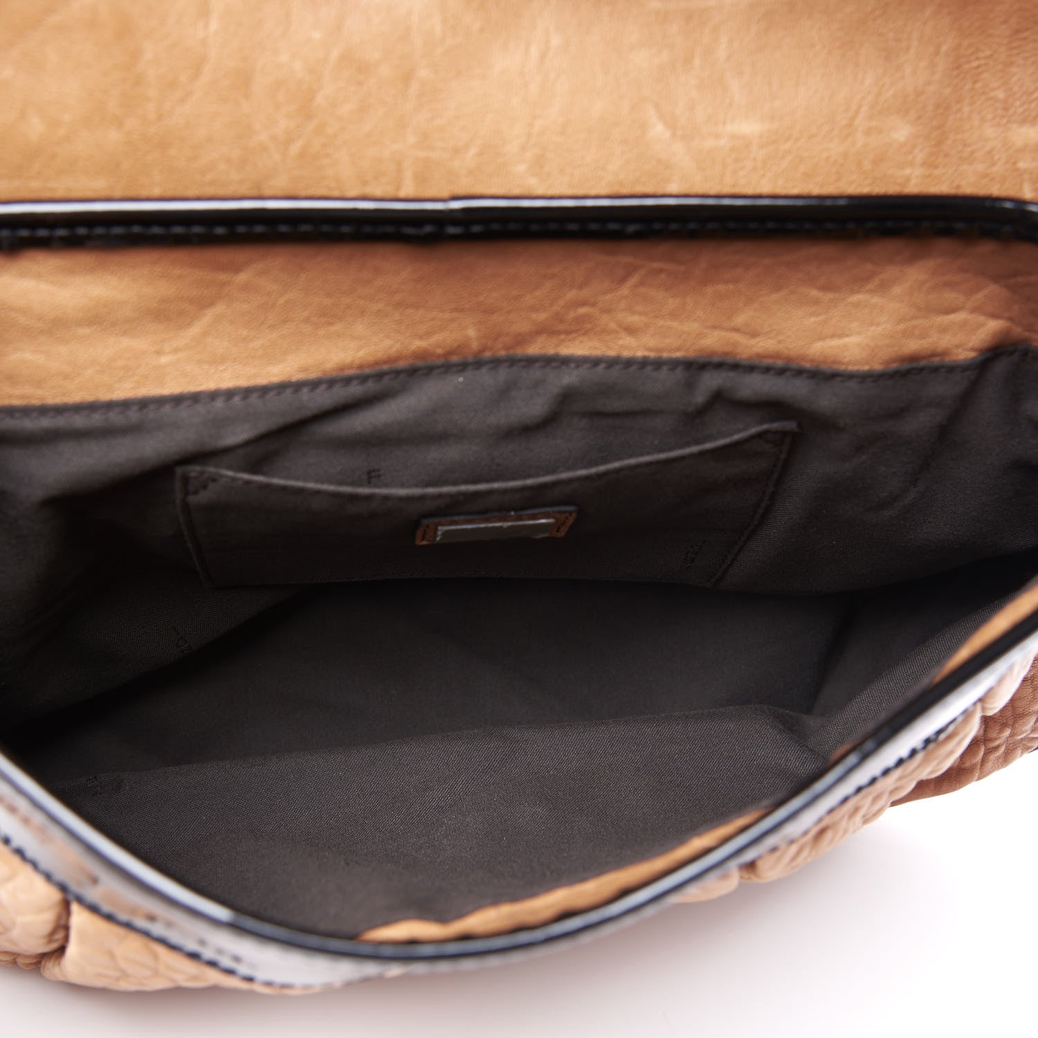 Fendi Nappa Patent B Bag Osso Black 4 of 12
