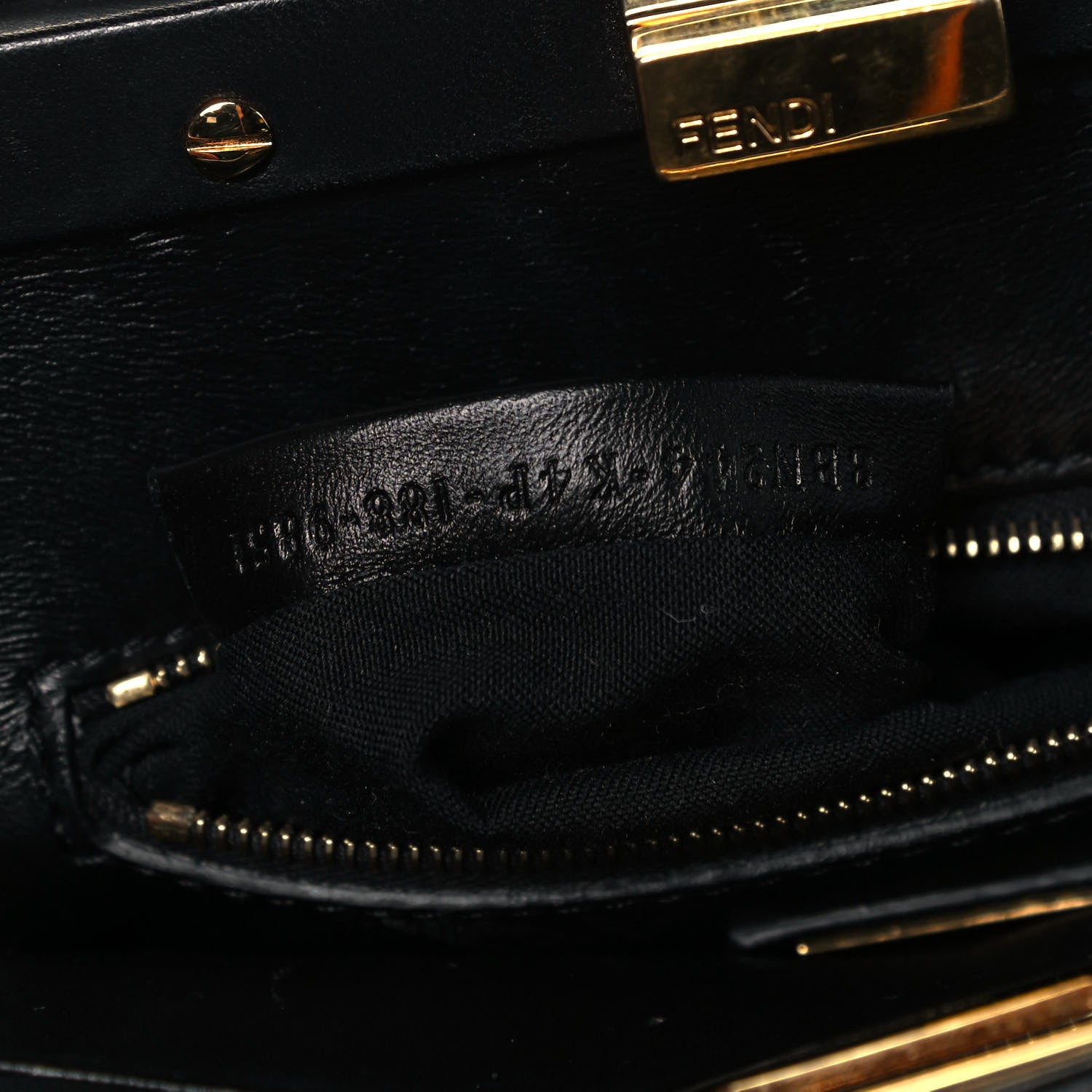 Fendi Nappa Mini Peekaboo Iconic Satchel Black 7 of 9