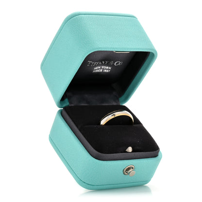 Tiffany Platinum 18K Yellow Gold Lucida 4mm Band Ring 57 8 5 of 5