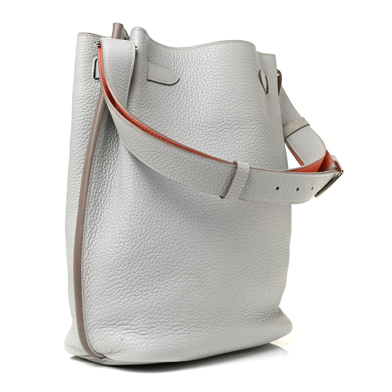 Hermes Taurillon Clemence Verso So Kelly 22 Gris Perle Crevette 2 of 18