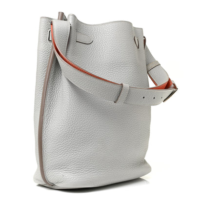 Hermes Taurillon Clemence Verso So Kelly 22 Gris Perle Crevette 2 of 18