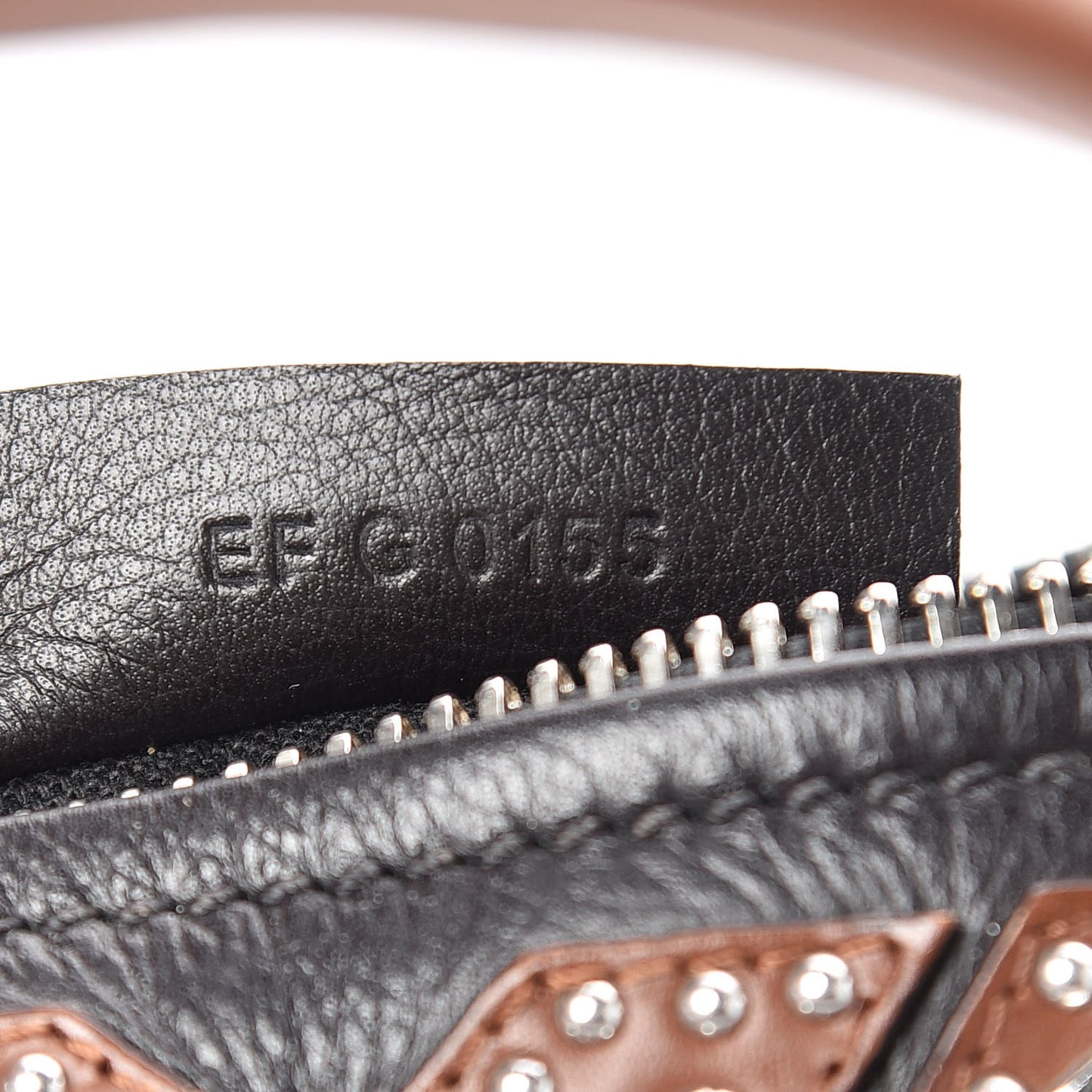 Calfskin Small Studded Pandora Black Brown