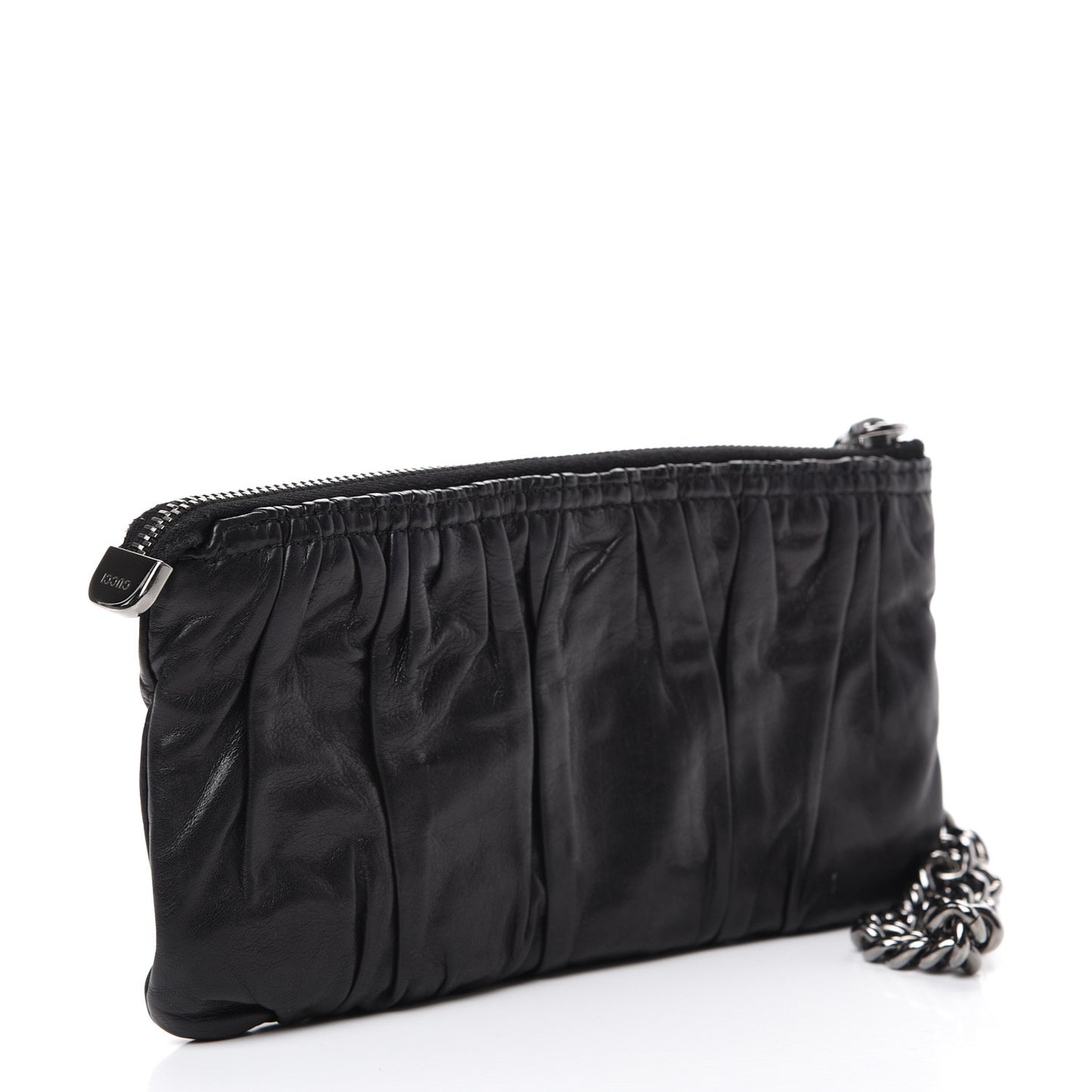 Calfskin Galaxy Wristlet Black