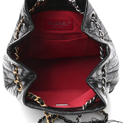 Chanel Aged Calfskin Quilted Small Gabrielle Backpack Black 5 of 9