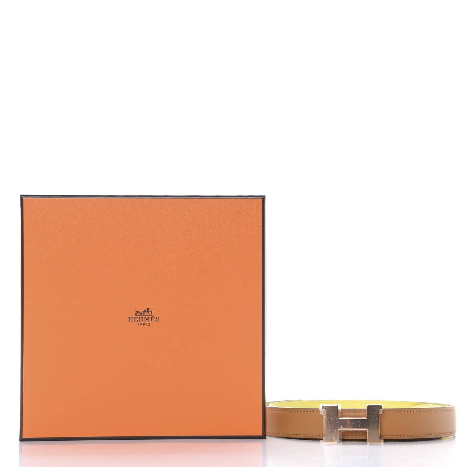 Hermes Swift Epsom 24mm Mini Constance H Belt 75 Sesame Lime 5 of 5