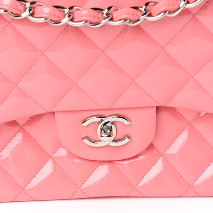 Chanel Patent Quilted Jumbo Double Flap Pink 9 of 9