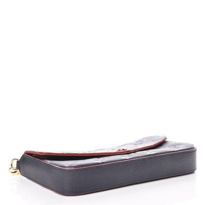 Louis Vuitton Empreinte Pochette Felicie Chain Wallet Marine Rouge 4 of 11