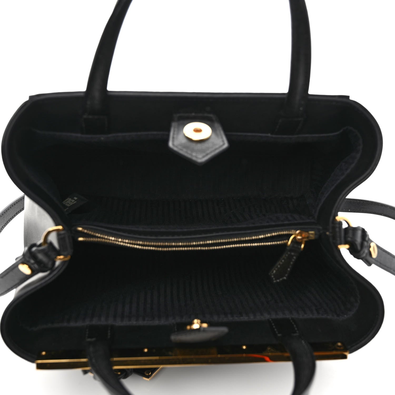 Fendi Vitello Elite Petite 2Jours Tote Black 5 of 8