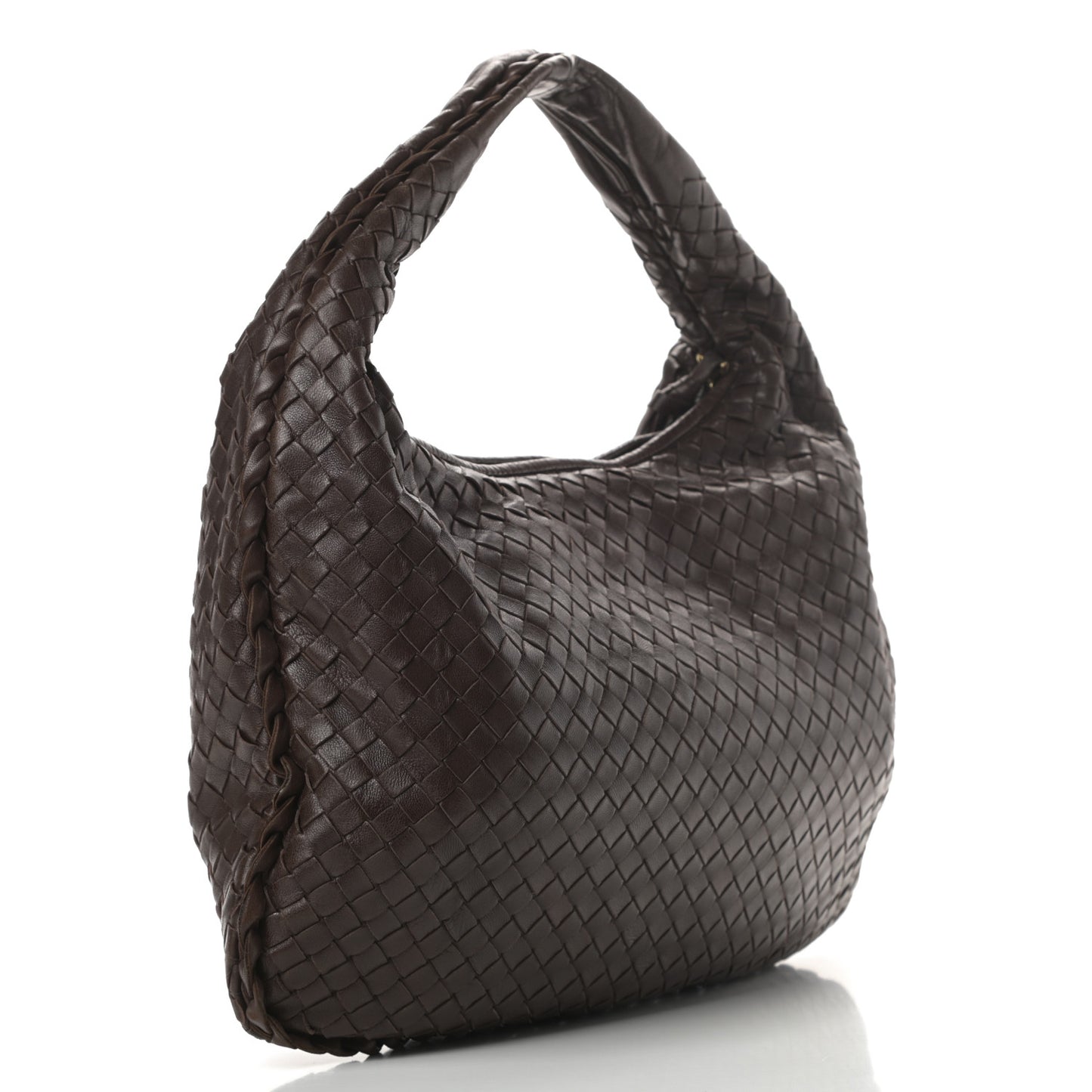 Nappa Intrecciato Medium Veneta Hobo Ebano