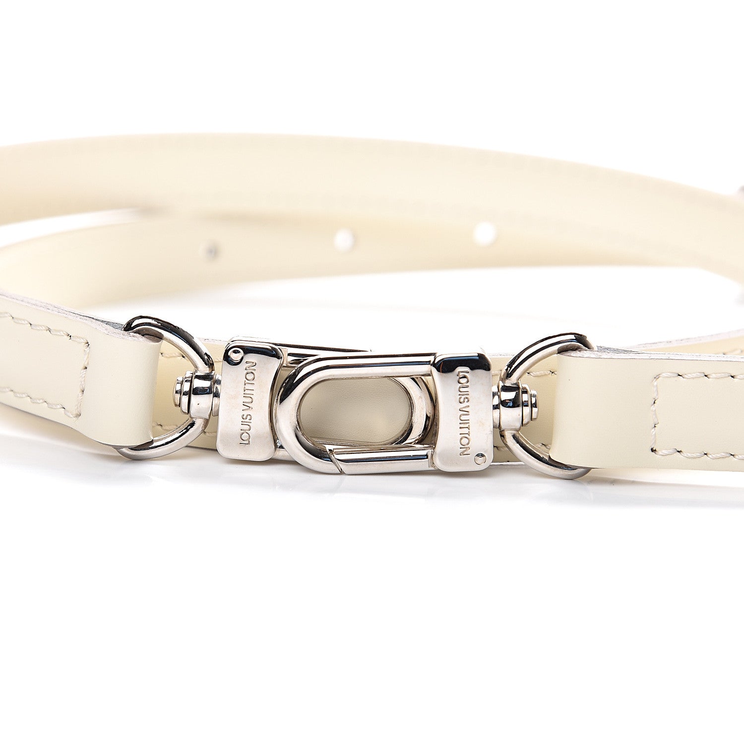 Louis Vuitton Calfskin 16mm Adjustable Shoulder Strap Ivory 3 of 4