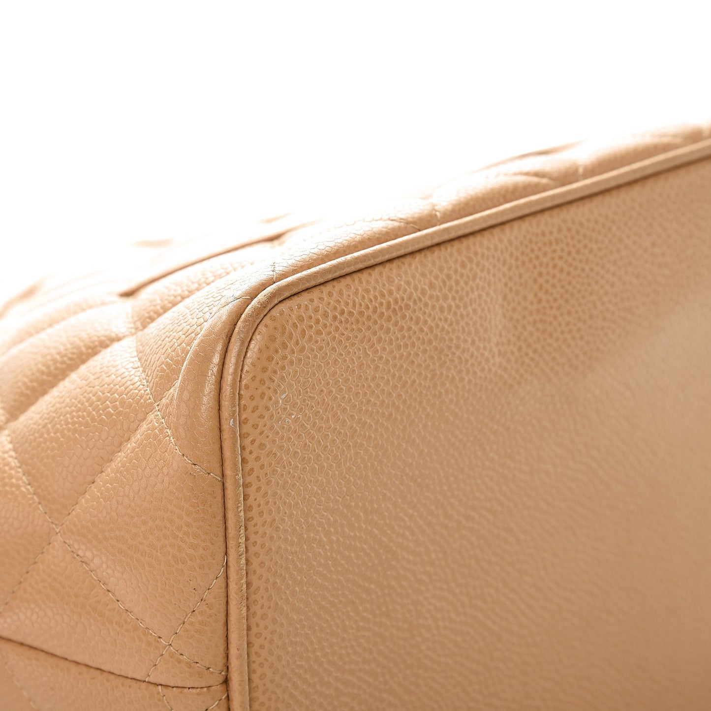 Caviar Quilted Medallion Tote Beige