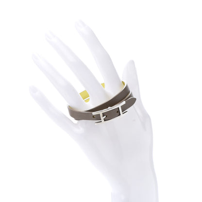Hermes Epsom Swift Behapi Double Tour Bracelet XS Lime Etoupe 2 of 6