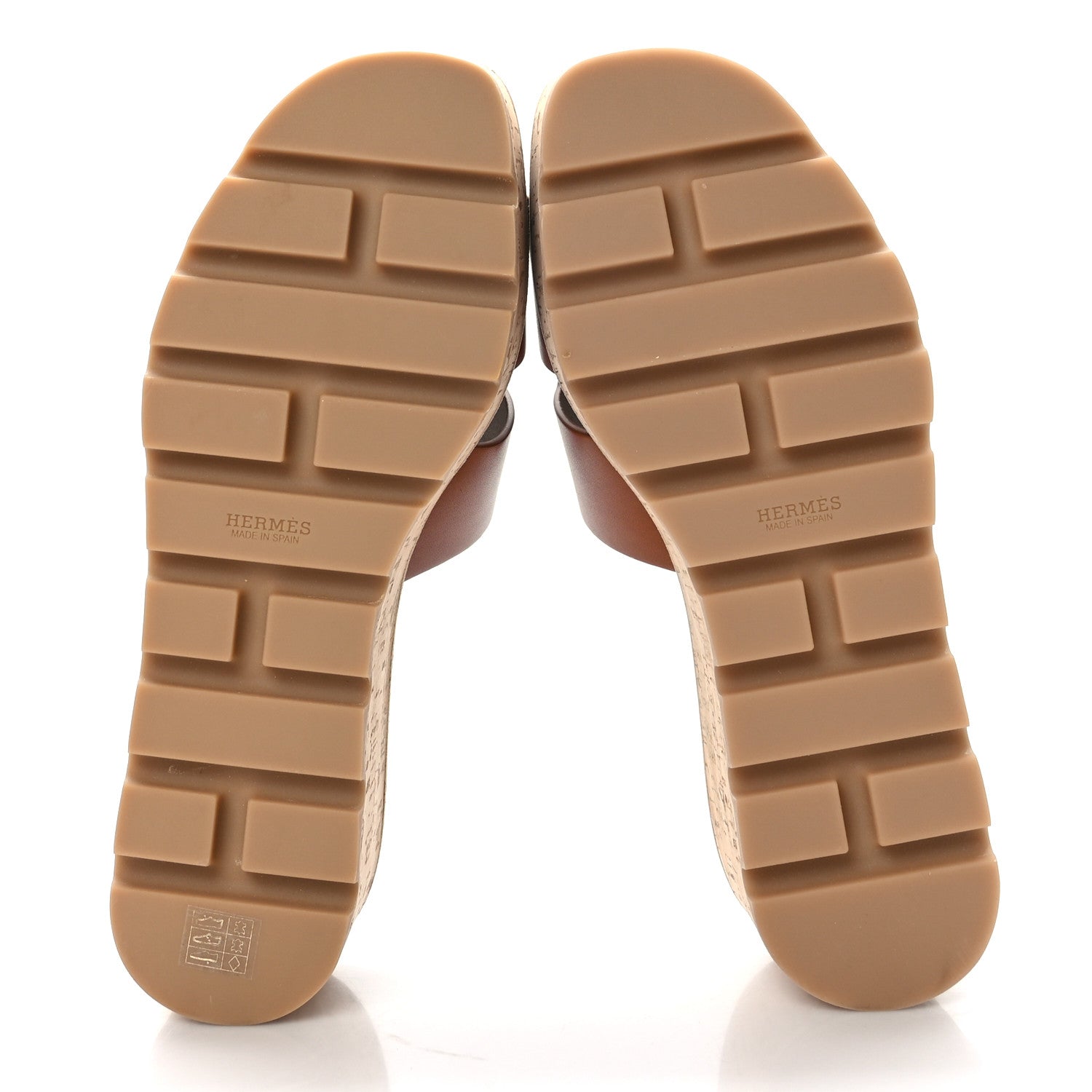 Hermes Calfskin Cork Eze 30 Sandals 39 Marron Glaise 5 of 9