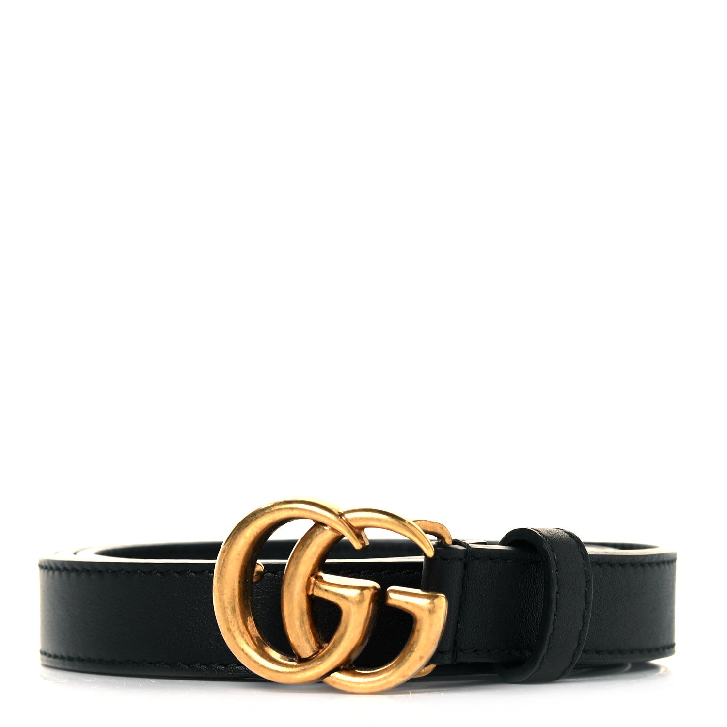 Gucci Calfskin Double G 20mm Belt 90 36 Black 1 of 4