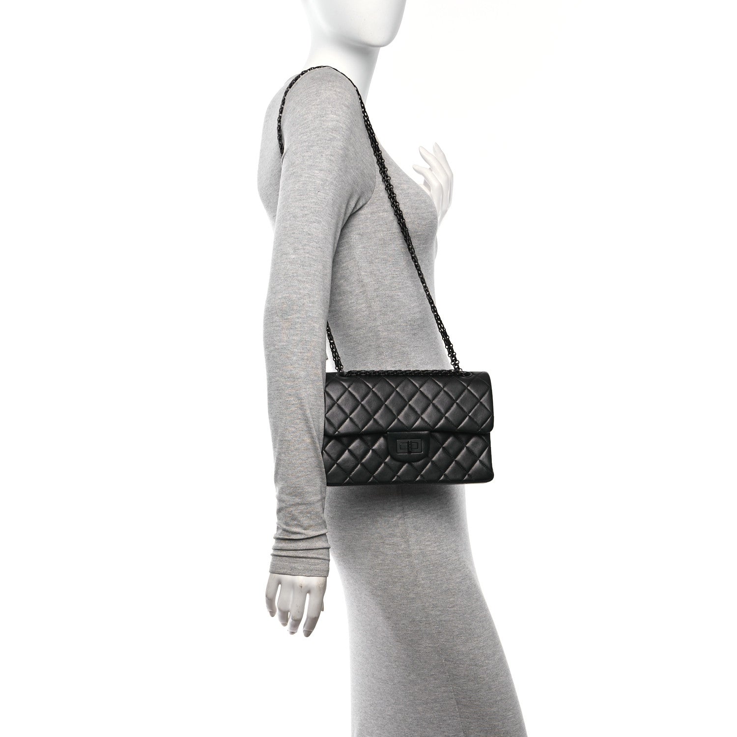 Chanel Lambskin Quilted 2.55 Reissue 225 Flap So Black 2 of 10