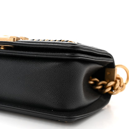 Chanel Caviar Quilted Small Chain Around Boy Flap Black 10 of 11