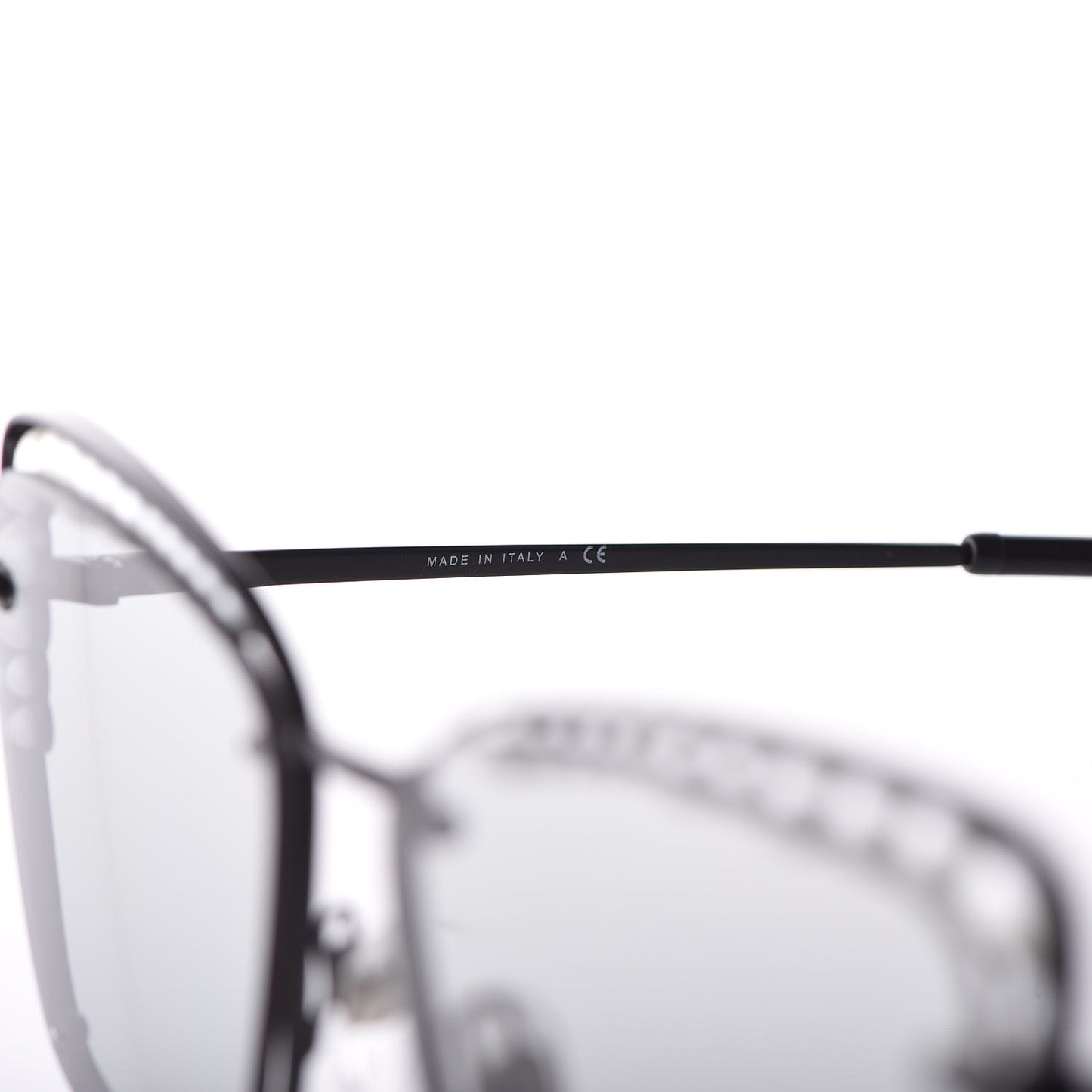 Square Frame Pearl Sunglasses 4235-H Black