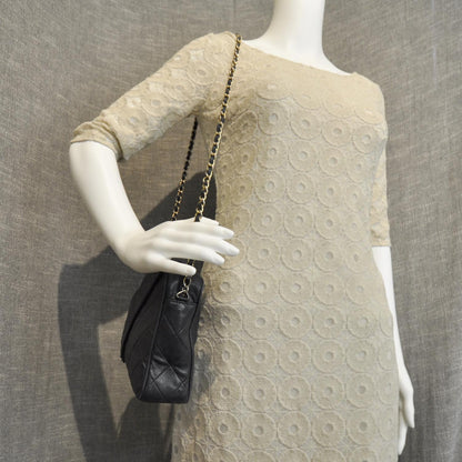 Chanel Lambskin Quilted Tassel Camera Case Navy Blue 2 of 9