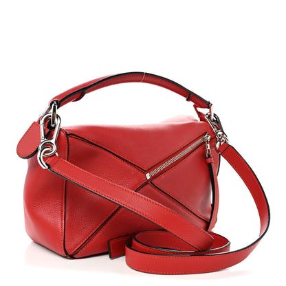 Loewe Calfskin Small Puzzle Bag Scarlet 3 of 11