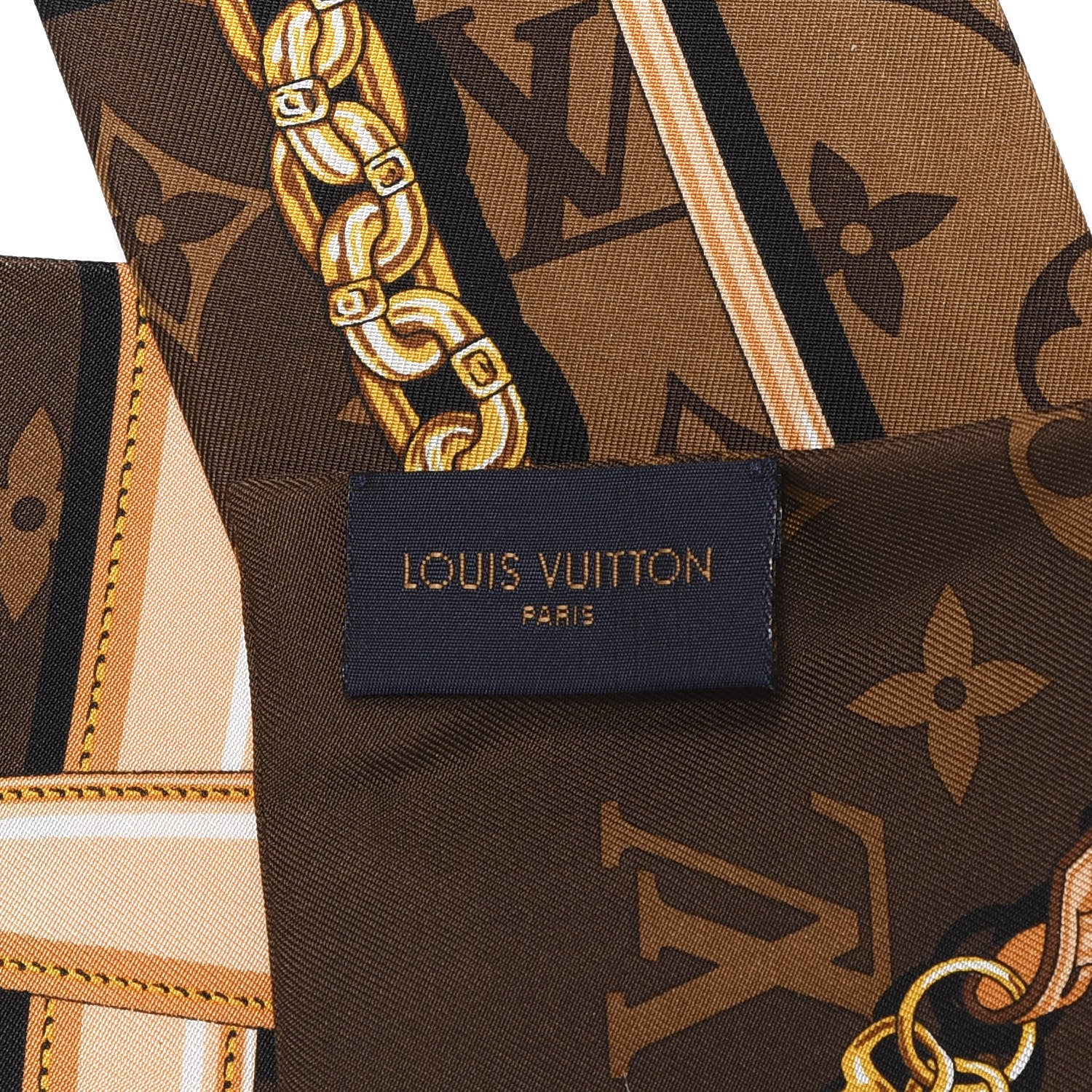 Louis Vuitton Silk Monogram Confidential Bandeau Brown 4 of 4