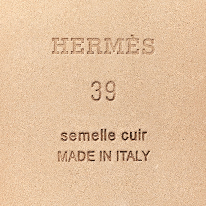 Hermes Epsom Oran Sandals 39 Vert Embrun 8 of 10