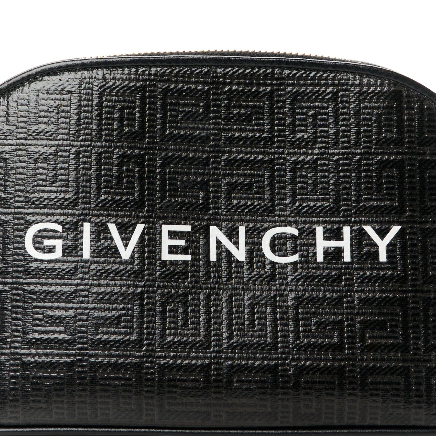 Coated Canvas Logo 4G Embossed Cosmetic Pouch Black