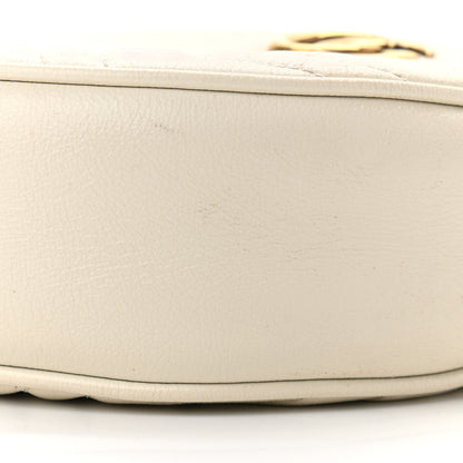 Gucci Calfskin Matelasse Mini GG Marmont Round Shoulder Bag White 11 of 11