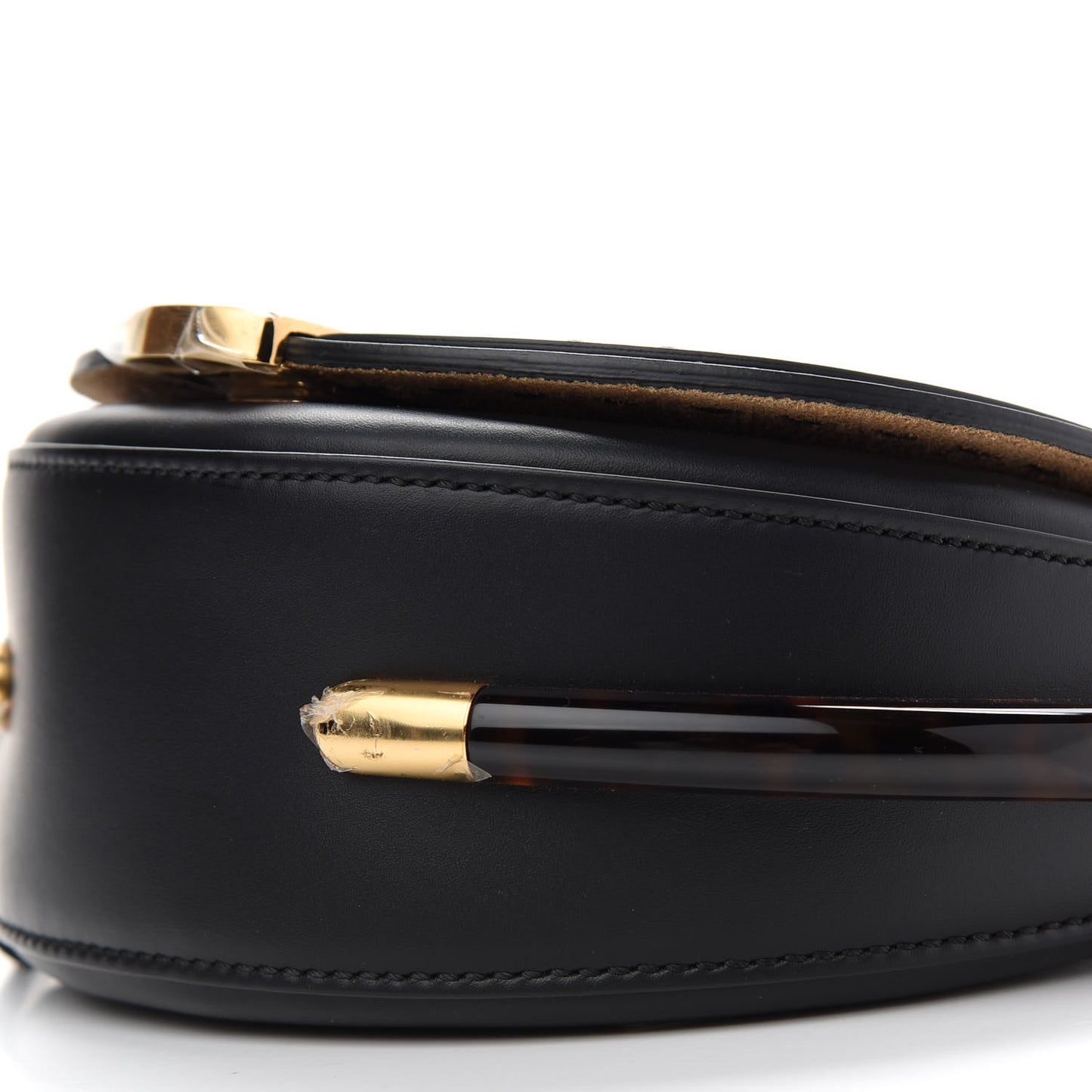Vitello King Plexiglass Moonlight Shoulder Bag Black