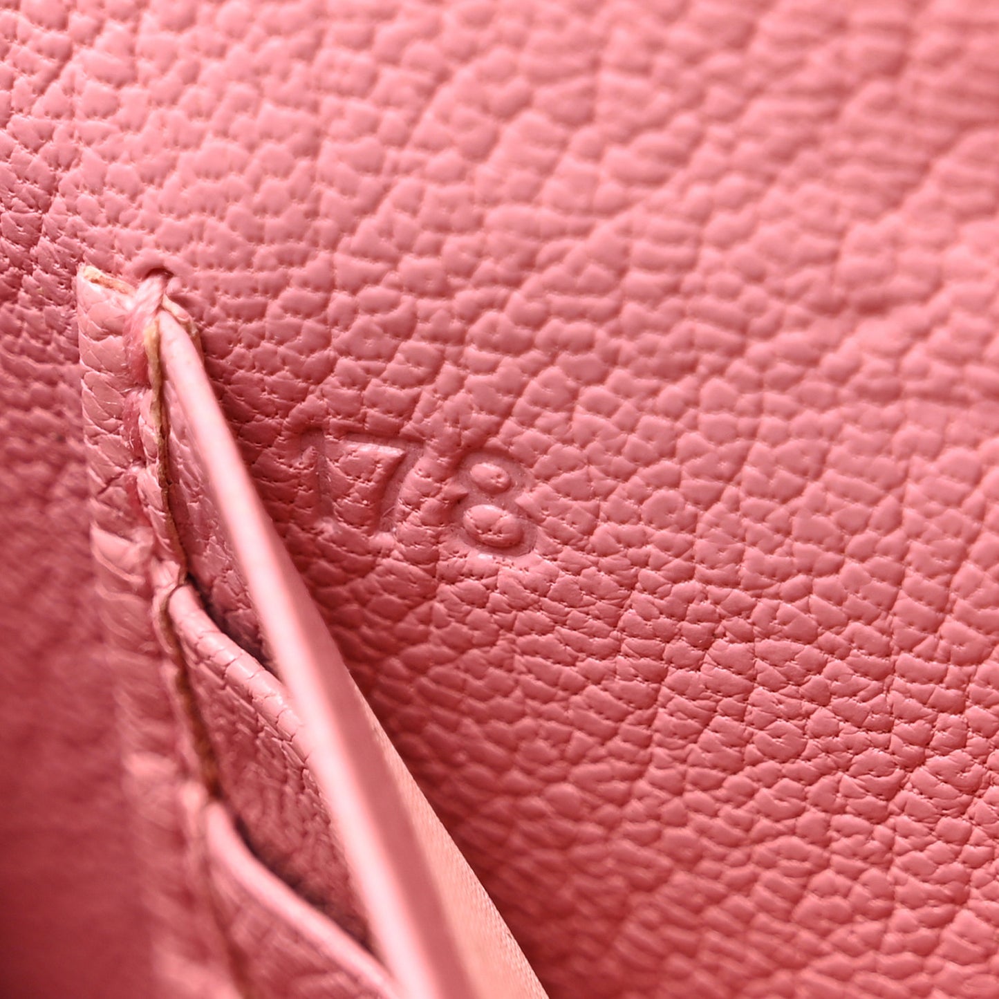 Goatskin Madras Bicolor Flap Wallet Pink