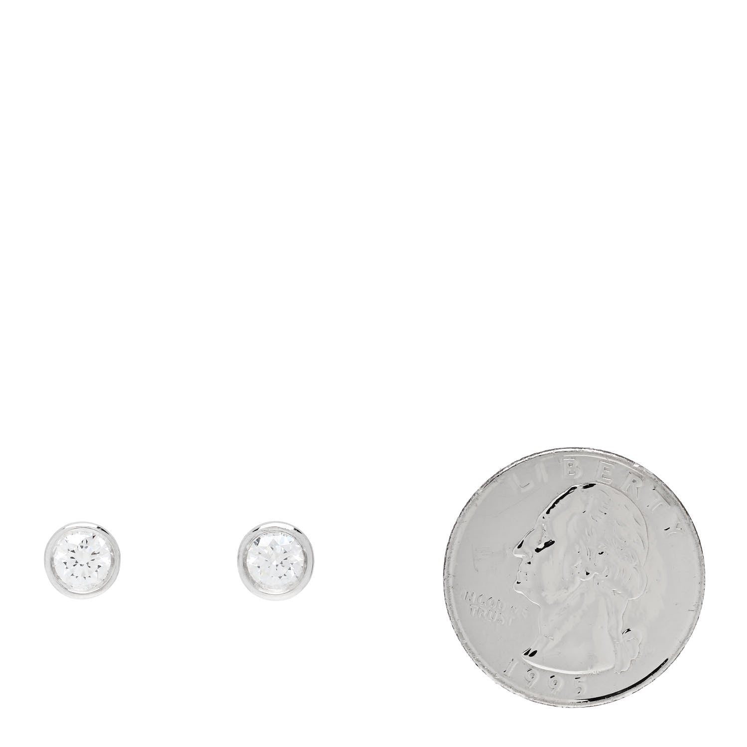 Tiffany Platinum Diamond 1.14ctw Elsa Peretti Diamonds By The Yard Earrings 2 of 6