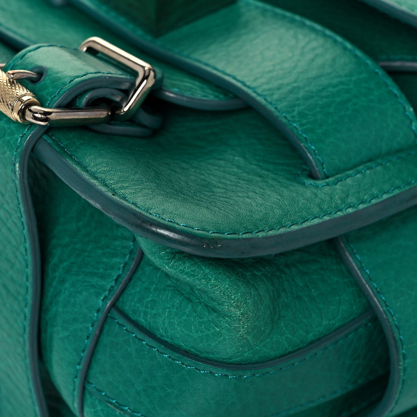 Calfskin Mini PS11 Classic Shoulder Bag Emerald