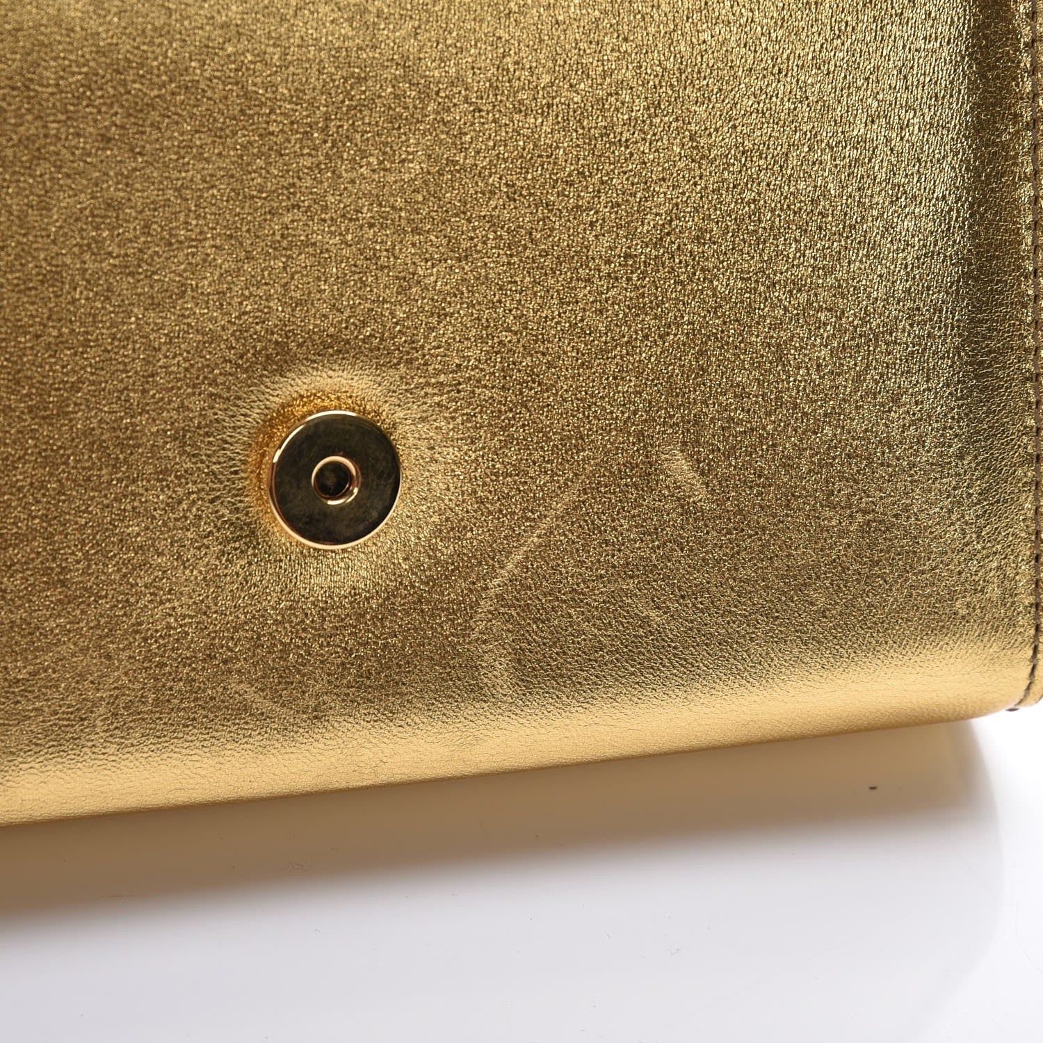 Saint Laurent Metallic Calfskin Small Classic Monogram Kate Tassel Satchel Gold 7 of 7