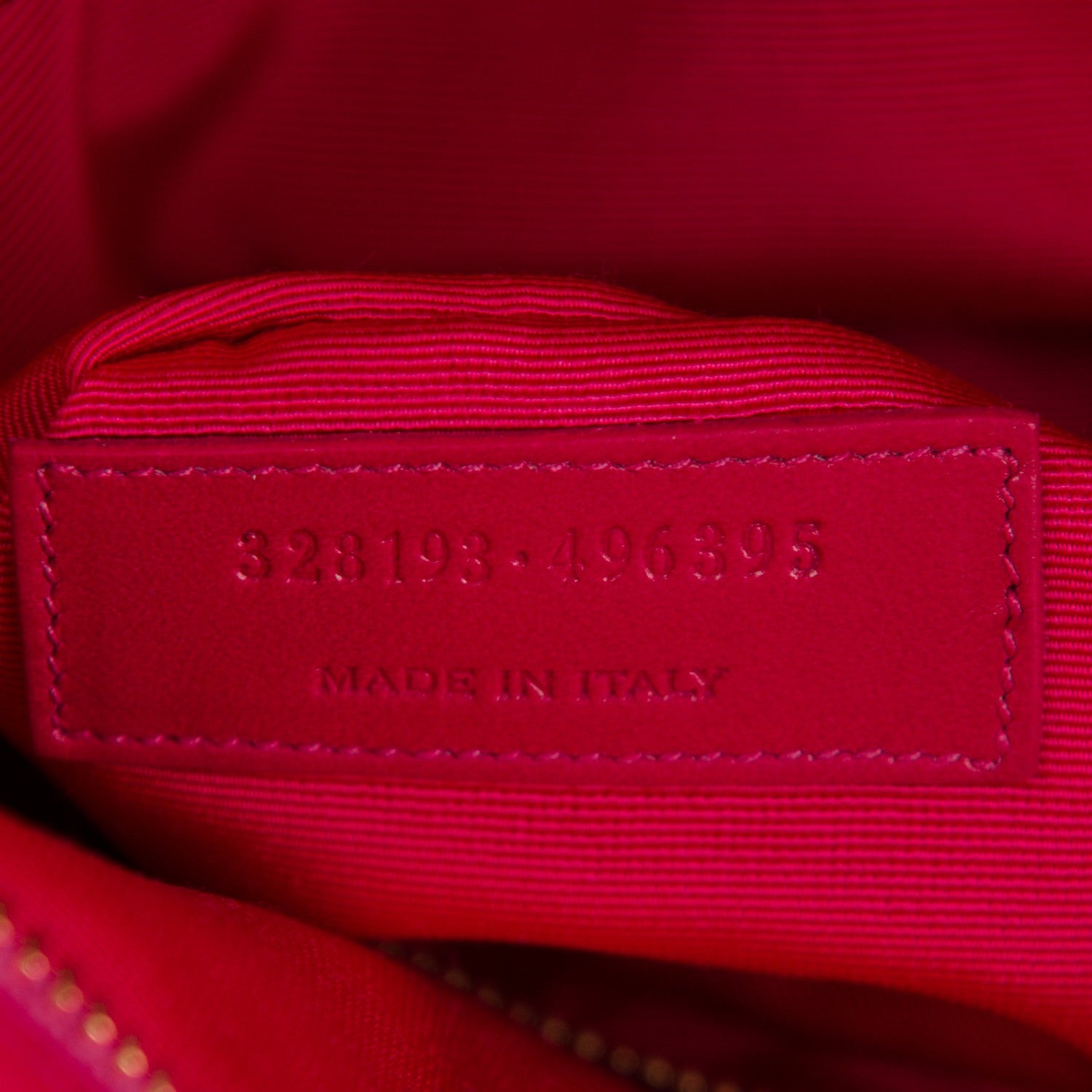 Saint Laurent Smooth Calfskin Letters Fold-Over Clutch Fuchsia 7 of 7