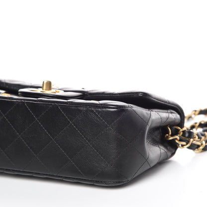 Chanel Lambskin Quilted Studded Mini Rectangular Flap Black 6 of 10