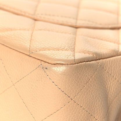 Chanel Caviar Quilted Jumbo Single Flap Beige 9 of 15