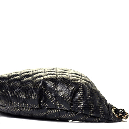 Chanel Metallic Caviar Quilted Waist Bag Black Gold 9 of 9