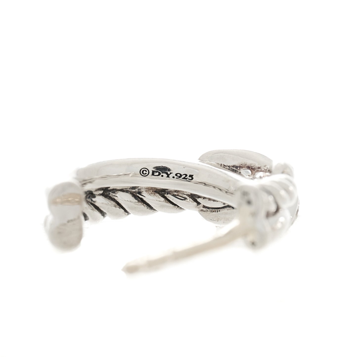 Sterling Silver Diamond Petite Crossover X Earrings