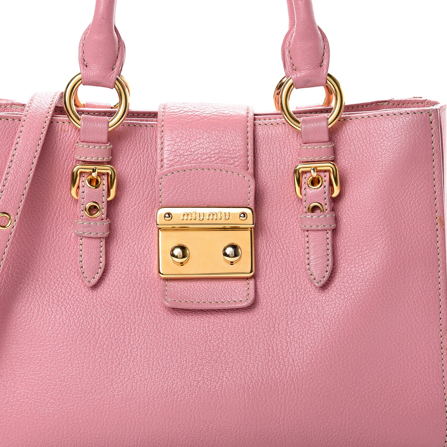 Goatskin Madras Shopping Tote Rosa