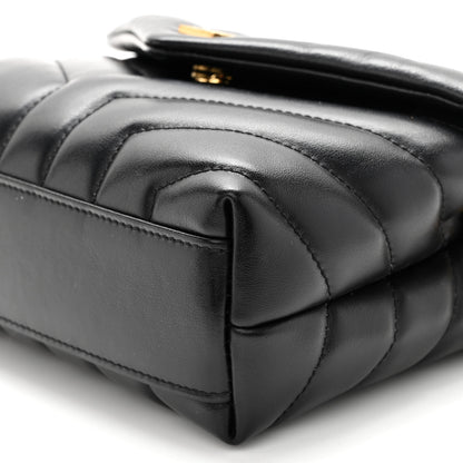 Saint Laurent Calfskin Y Quilted Monogram Toy Loulou Crossbody Bag Black 10 of 10