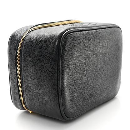 Chanel Caviar CC Vanity Cosmetic Case Black 4 of 9